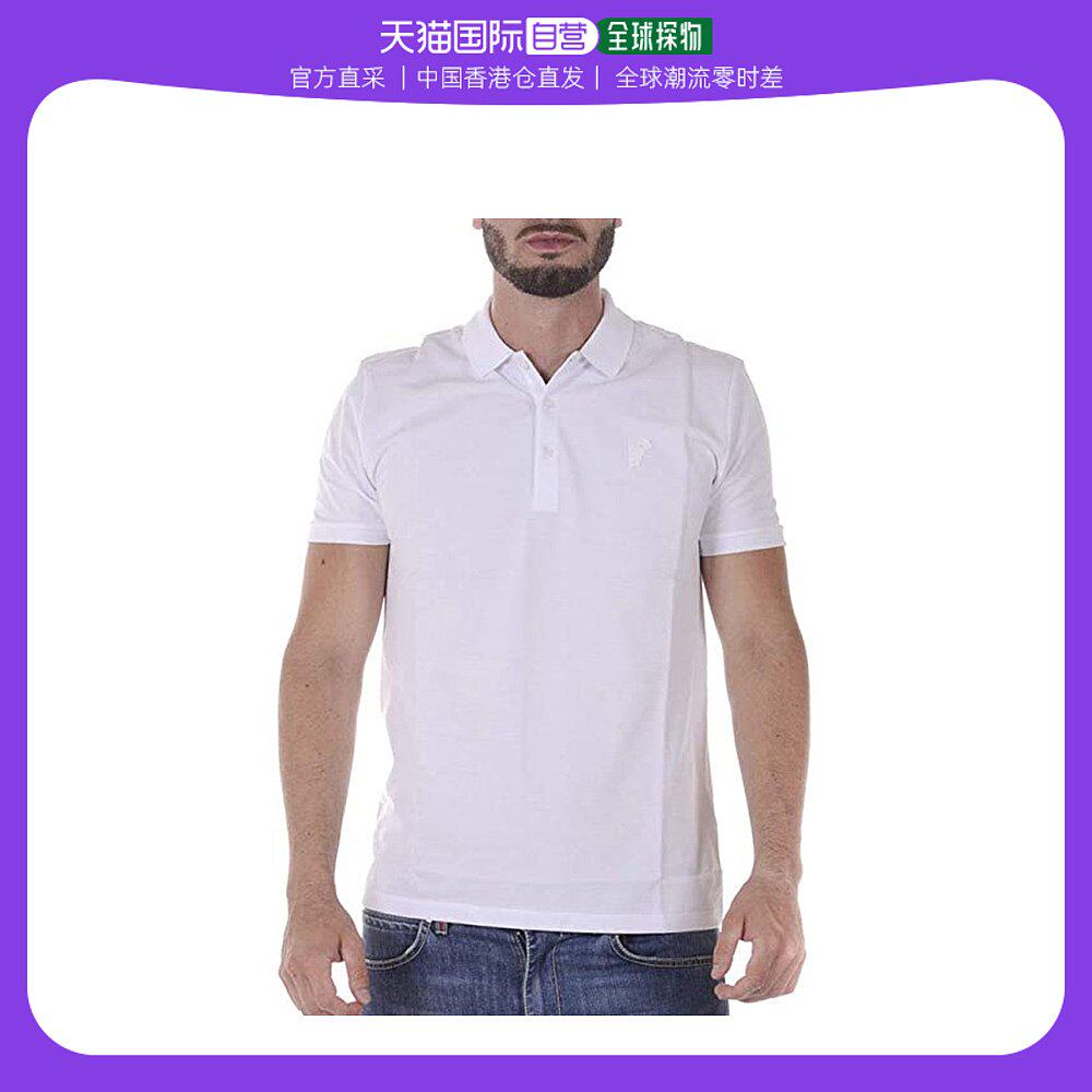 香港直发versace范思哲男士polo衫百搭白色v800543a vj00068 v