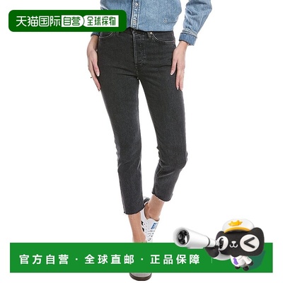 自营 redoneRE/DONE 90s Noir High-Rise Ankle Crop Jean - mult