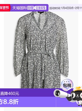 1h可退 香港直邮Maje 女士 devore 印花迷你连衣裙 MFPRO03179NOI