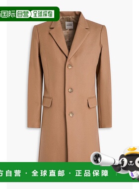 1h可退 香港直邮Sandro 男士 羊毛混纺毛毡大衣 SHPMA00348BEIGE