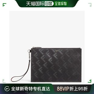 FF手拿包黑色皮革手拿包 男士 Fendi 香港直邮潮奢