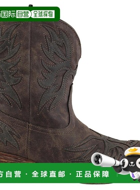 1h可退 【美国直邮】Roper Amelia Tooled Inlay棕色短靴女鞋 时