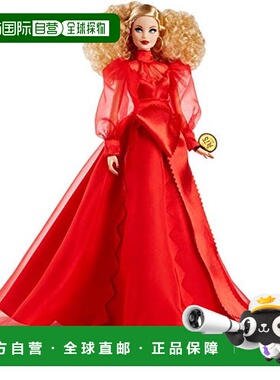 【日本直邮】美泰公司75周年纪念日芭比(格鲁布)金发【签名黑色】