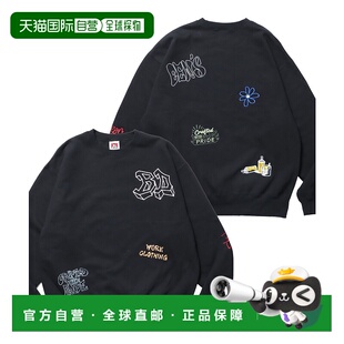 日本直邮BEN DAVIS 刺绣宽松版长袖卫衣 男女同款 24780928