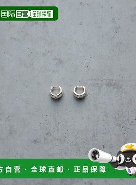 1h可退 日本直邮decor 女士 Plump Drop Pierce M SV 银925 扁圆