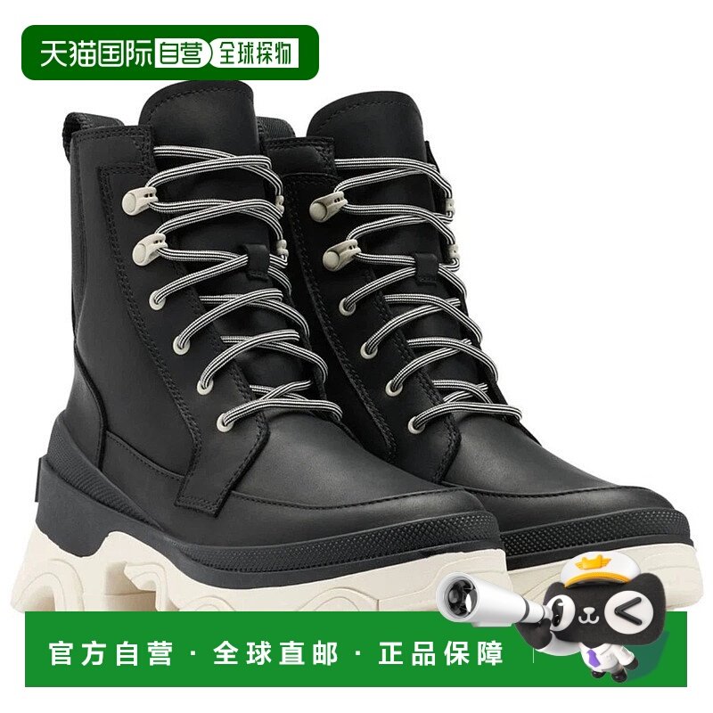 自营Sorel Brex 1951211-010 Women's Black Leather Lace Up Com