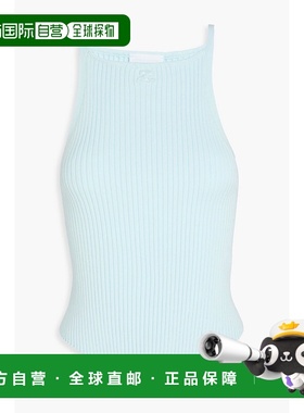 1h可退 香港直邮Courreges 女士 罗纹针织上衣 123MTO042FI0001IC