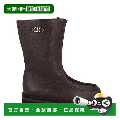 自营salvatore ferragamoEurialo F Leather Boots - brown 美国