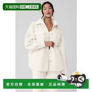 女款 纯色按扣廓形宽松绒感外套 yoga 香港直邮alo