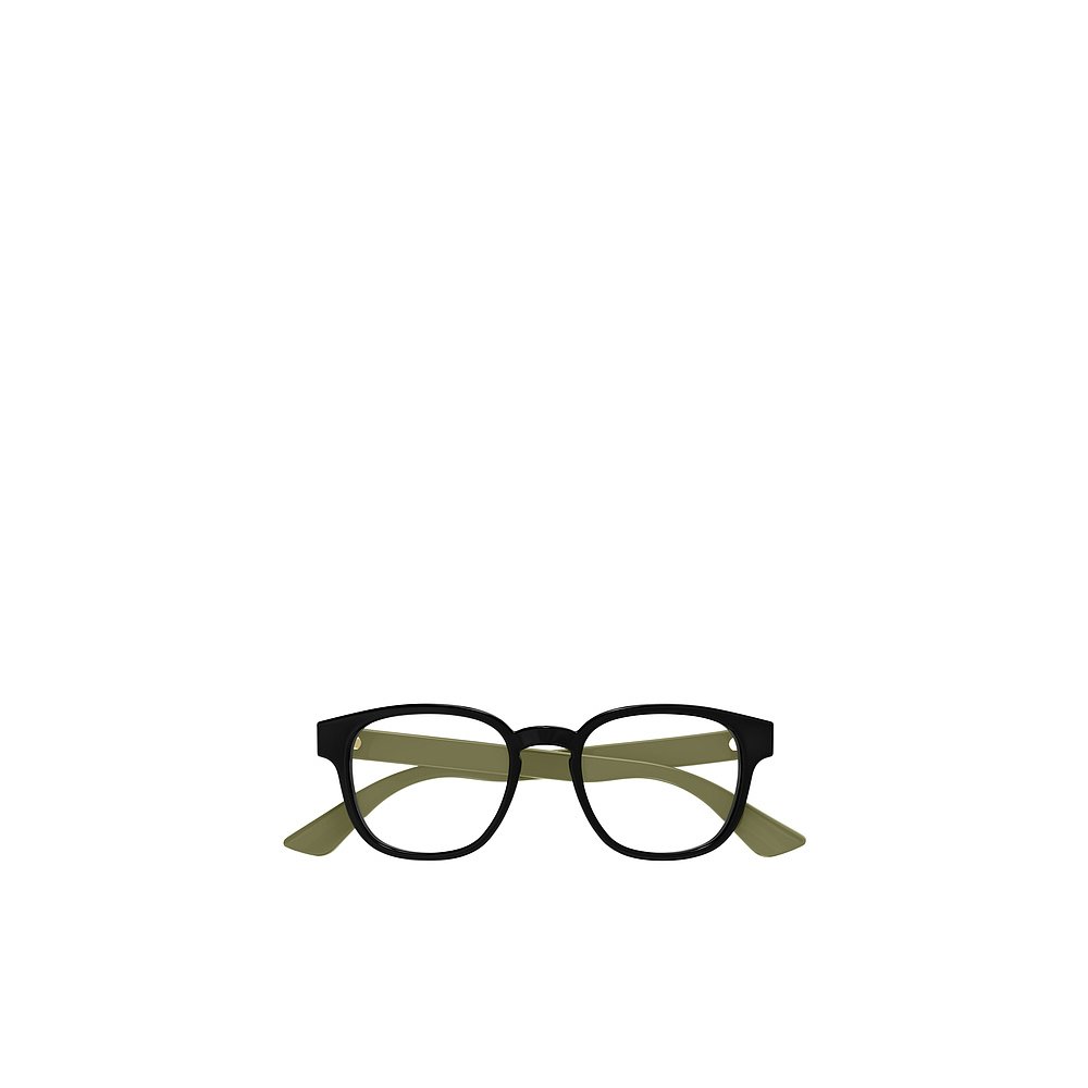 GUCCI 男士眼镜 GG1343O007 SS2025 绿色 全框平光镜