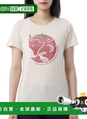 韩国直邮FJALLRAVEN 北极狐印花 T 恤配粉笔白 (89849/113) 短袖/
