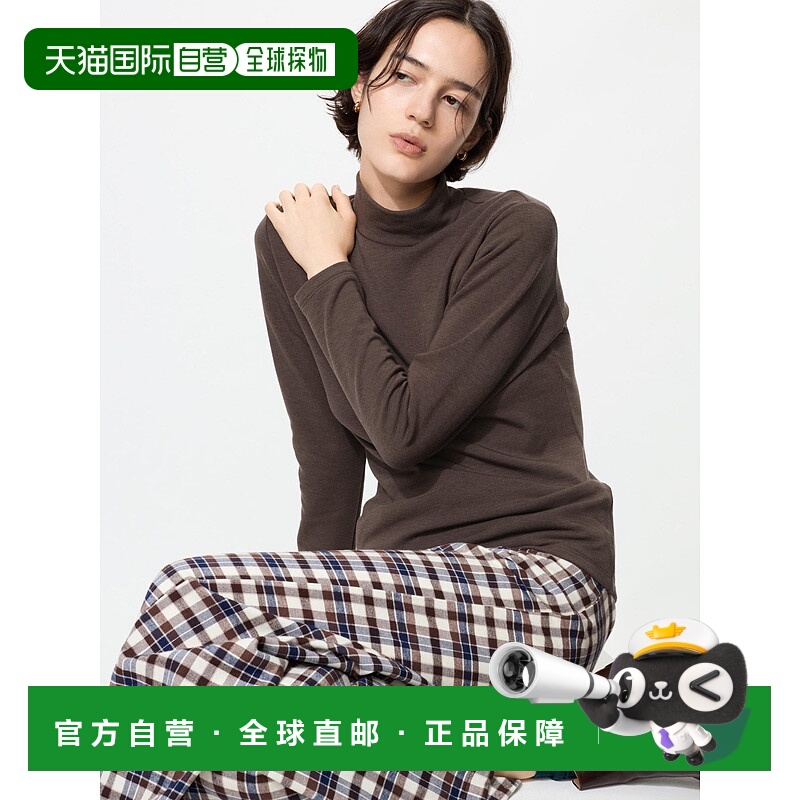 日本直邮Uniqlo Uniqlo 极暖Heattech高领长袖T恤 480868优衣库