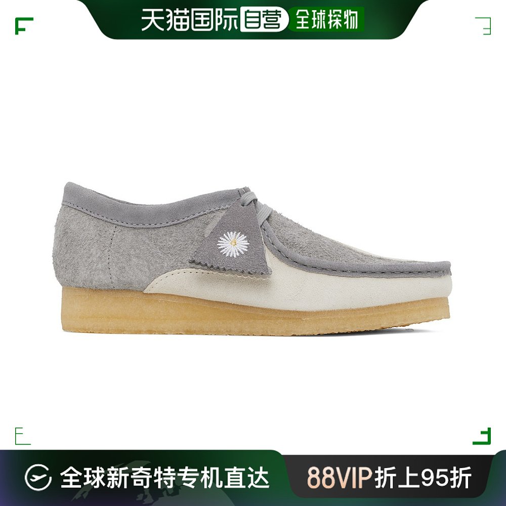 香港直邮潮奢 Clarks Originals 男士 灰色 & 灰白色 Wallabee 德 流行男鞋 时尚休闲鞋 原图主图