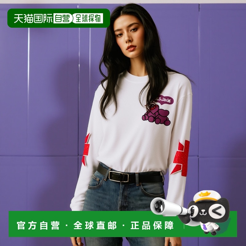 韩国直邮GLACK 公用T恤GT097WH纯棉高档 简约时尚百搭舒适 高级感