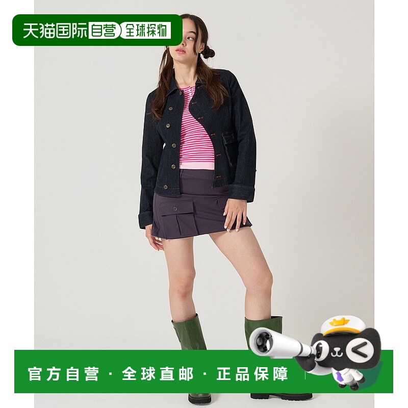 1h可退 日本直邮TINA:JOJUN 女装宽松低腰多口袋迷你裙 tnj631108