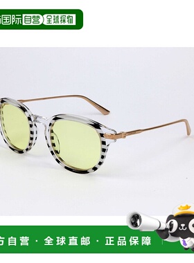 自营 calvin klein凯文克莱中性款50mm白色太阳镜-水晶/条纹 美国