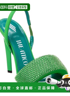 自营 the atticoAttico Rem 105 露跟凉鞋 - 绿色 美国奥莱直发