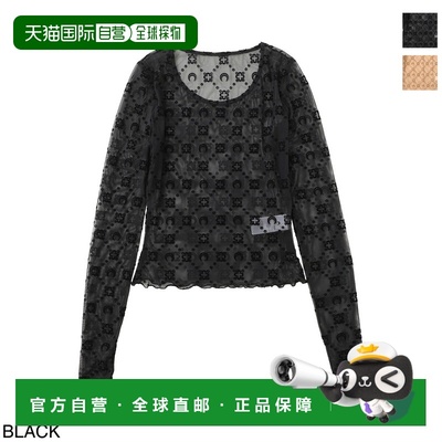日本直邮MARINE SERRE 女士圆领长袖上衣WTS012ACJER0005BK99MOON