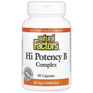 香港直发natural factors复合维生素B提高身体机能90粒胶囊保健品