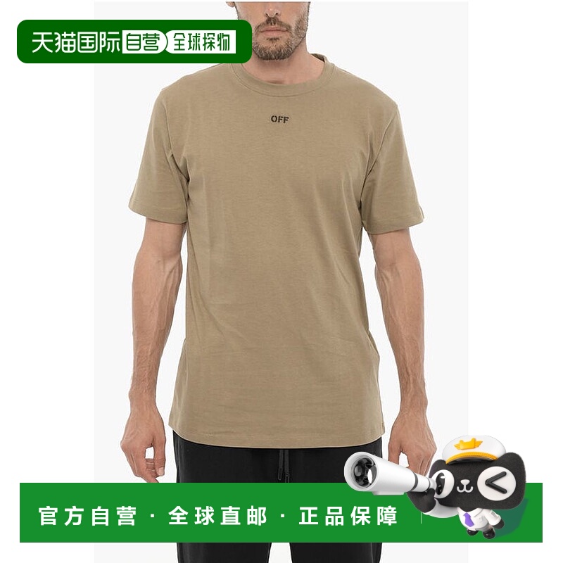 自营off-whiteOff- Slim Fit Crew-neck T-Shirt with Embroide M