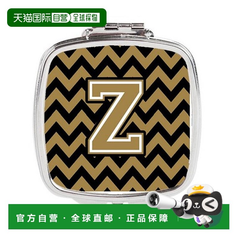 自营 Carolines Treasures CJ1050-ZSCM 字母 Z 雪佛龙黑色和金色