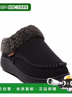 自营Dearfoams Men's Marshall Microsuede Moccasin Toe Clog Ho