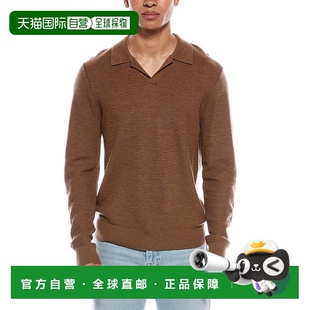 棕色 Johnny领毛衣 美国奥莱直发 Wool 自营Vince