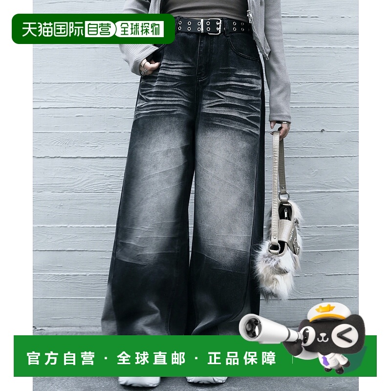 1h可退 日本直邮VEILA 女装 宽松直筒感 裤型立体 原创洗水丹宁长