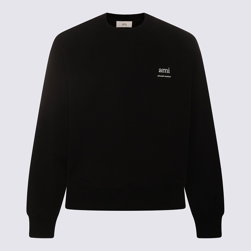 Ami Paris 男士针织毛衣 USW024747001-0 AW2024 黑色