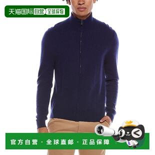 自营Amicale Cashmere Plaited Zip Cashmere Zip Sweater - blue