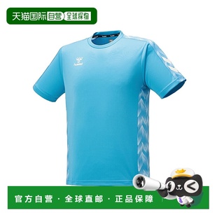 HAP1174 hummel T恤 男春夏蓝色运动训练短袖 681 图案衬衫