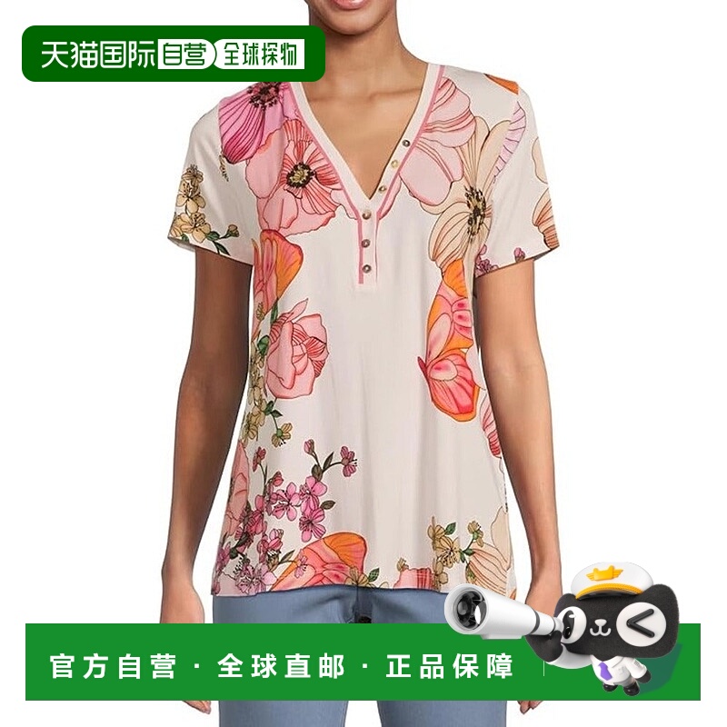 自营Johnny Was Women's The Janie Favorite Short Sleeve Henle