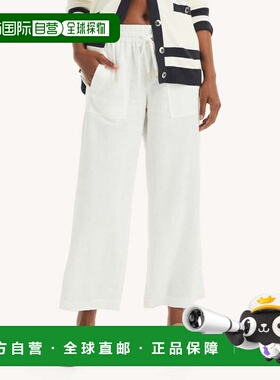 自营Nautica Womens Linen Pant - bright white 美国奥莱直发