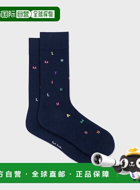 1h可退 日本直邮Paul Smith男士彩色字母印花袜子 250618 DRO