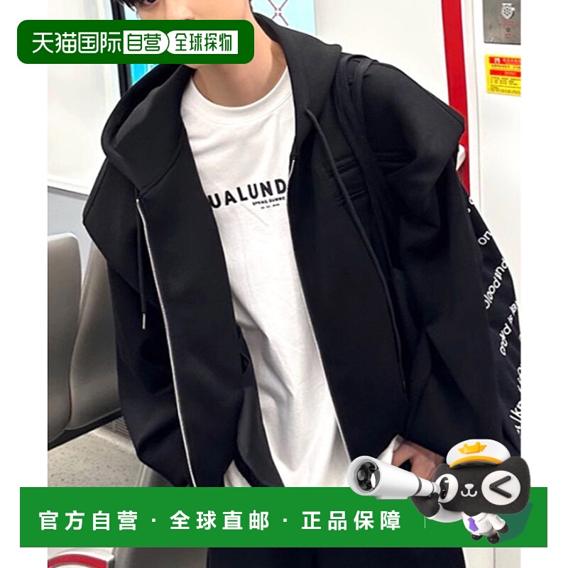 1h可退 日本直邮neos男女同款短款宽松版型连帽拉链卫衣 K1050