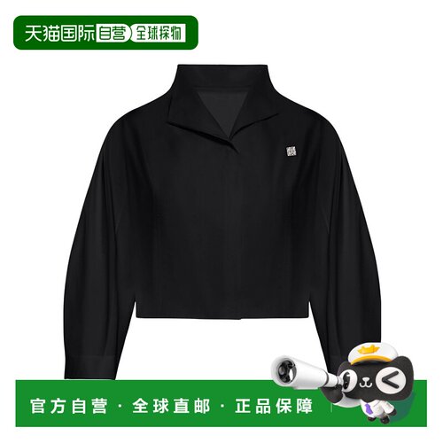 香港直邮GIVENCHY 女士T恤 BW61CK15W6001 SS2025 黑色 短款衬衫