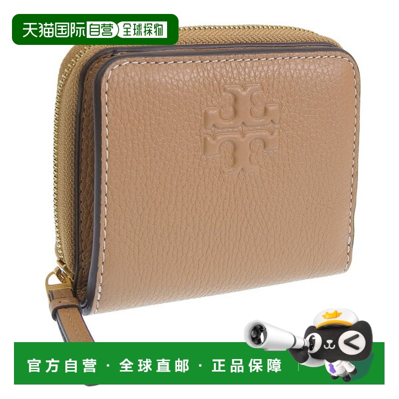 日本直邮TORY BURCH 女士钱包 双折钱包 Outlet 皮革 棕色 THEA