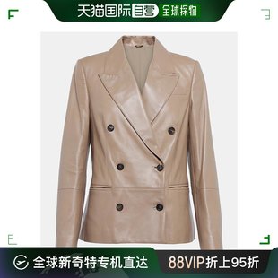 Cucinelli 女士双排扣皮革西装 Brunello 香港直邮潮奢 外套