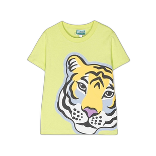 1h可退 香港直邮KENZO 男童T恤 K25788603 黄色短袖潮流穿搭时尚