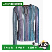 香港直邮MISSONI 米索尼 女士 1h可退 条纹圆领针织毛衣 DS24WN0O