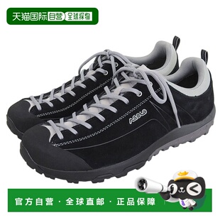 日本直邮ASOLO 男士徒步鞋 27.5cm 绒面革 黑色 x 银色 空间 GV