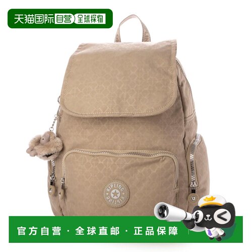 日本直邮Kipling 城市拉链背包 蓝色双肩包