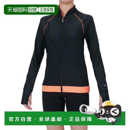 日本直邮MIZUNO 女士游泳FW拉什防护泳衣 米色×黑色 S-LL尺码 [N