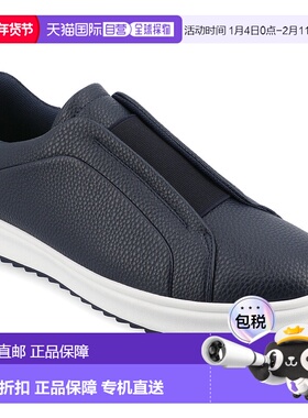 自营vance co.Vance男式Matteo中宽滑穿运动鞋-海军蓝 美国奥莱直