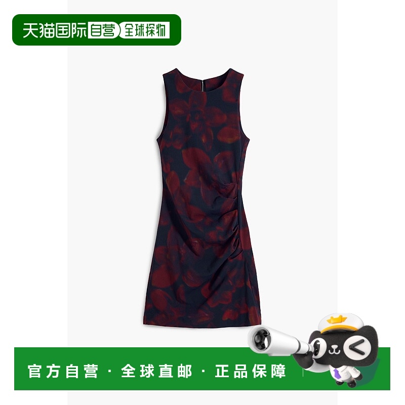 1h可退 日本直邮Desigual 德诗高 女装 花卉印花荷叶边裹身连衣裙