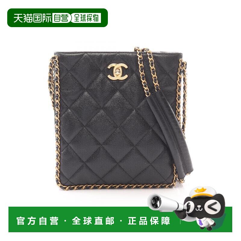 日本直邮中古Chanel香奈儿女包A级95新shopping购物包鱼子酱牛皮