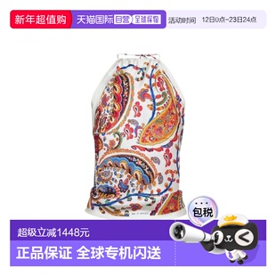 1h可退 香港直邮Etro 艾特罗 女士 花卉佩斯利圖案掛脖上衣 WRJA0