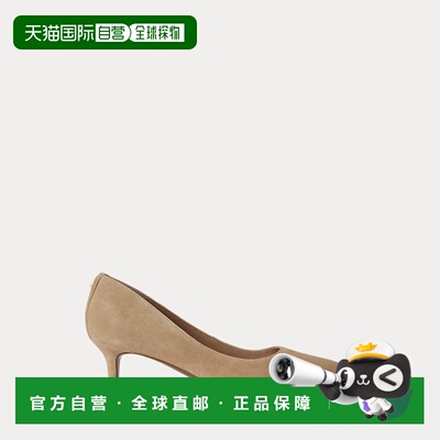 自营欧洲直邮Ralph Lauren拉夫劳伦 Adrienne女士沙色绒面革高跟