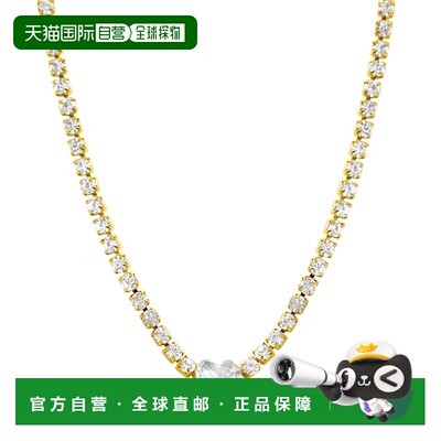 自营 adornia防水水晶心形网球链项链金 - 黄色 美国奥莱直发吊坠
