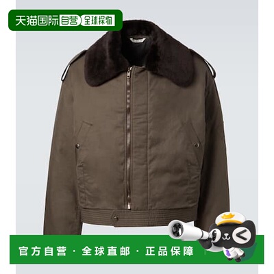 1h可退 香港直邮AURALEE 男士 棉质华达呢宽身束腰夹克 brown棕色